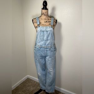 Lucky Brand Denim Floral Overall